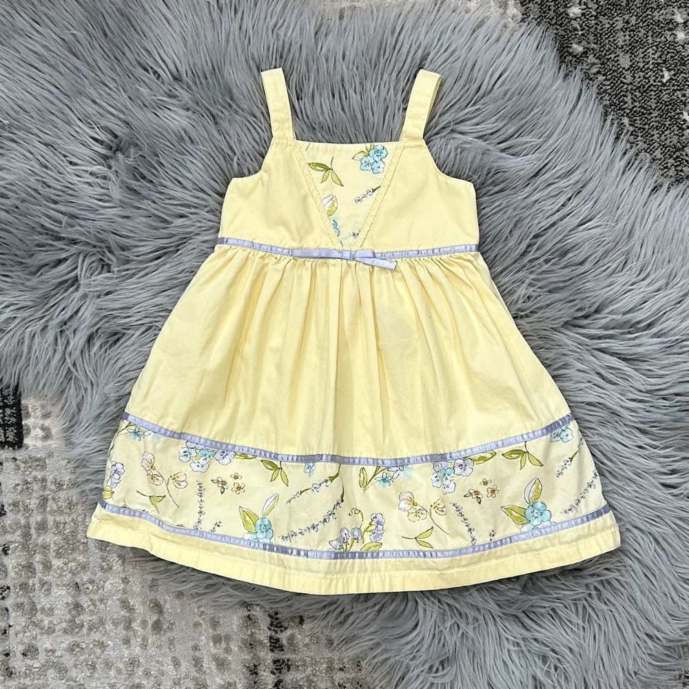 Gymboree Vintage Bonjour Provence Girls Floral Dress Size 12-18 Month